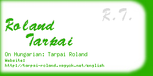 roland tarpai business card